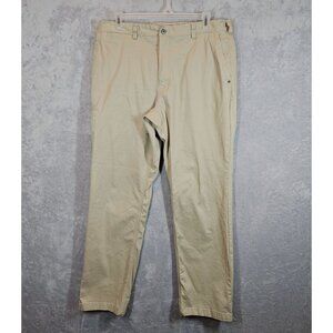Duluth Trading Co Flex Ballroom Khakis Beige Mens 38x34 Pants rugged office